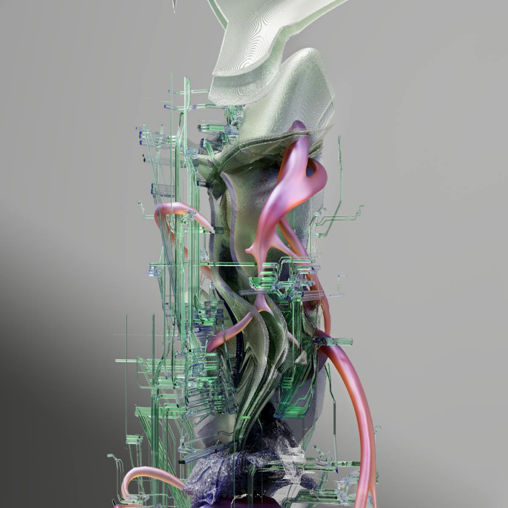 Photo by Google DeepMind A futuristic digital abstract sculpture visualizing AI networks.